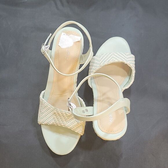 BRAND NEW NAUTICA OPEN TOE HIGH HEEL WEDGE SANDAL - Picture 6 of 15